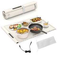 Food Warming Mat Rollable and Portable Electric Warming Tray with Fasting Heatin