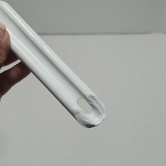 Vintage Robinson Stainless USA Red Slotted Spatula Turner White Plastic Handle