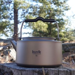 Kuvik Titanium Kettle 1.0L (33.8 oz) – Ultralight and Compact Kettle for Back…