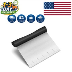 Stainless Steel Bench Scraper with Non-Slip Grip – Perfect for Pastry and Dough
