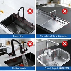 30 Inch Sink Splash Guard Silicone Sink Mat for Kitchen Faucet Bathroom