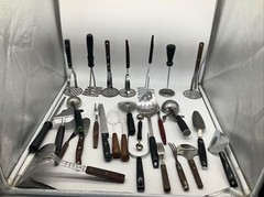 28 Metal + Plastic Wooden Stainless Kitchen Utensils Tools Fork Knife Mashers ++