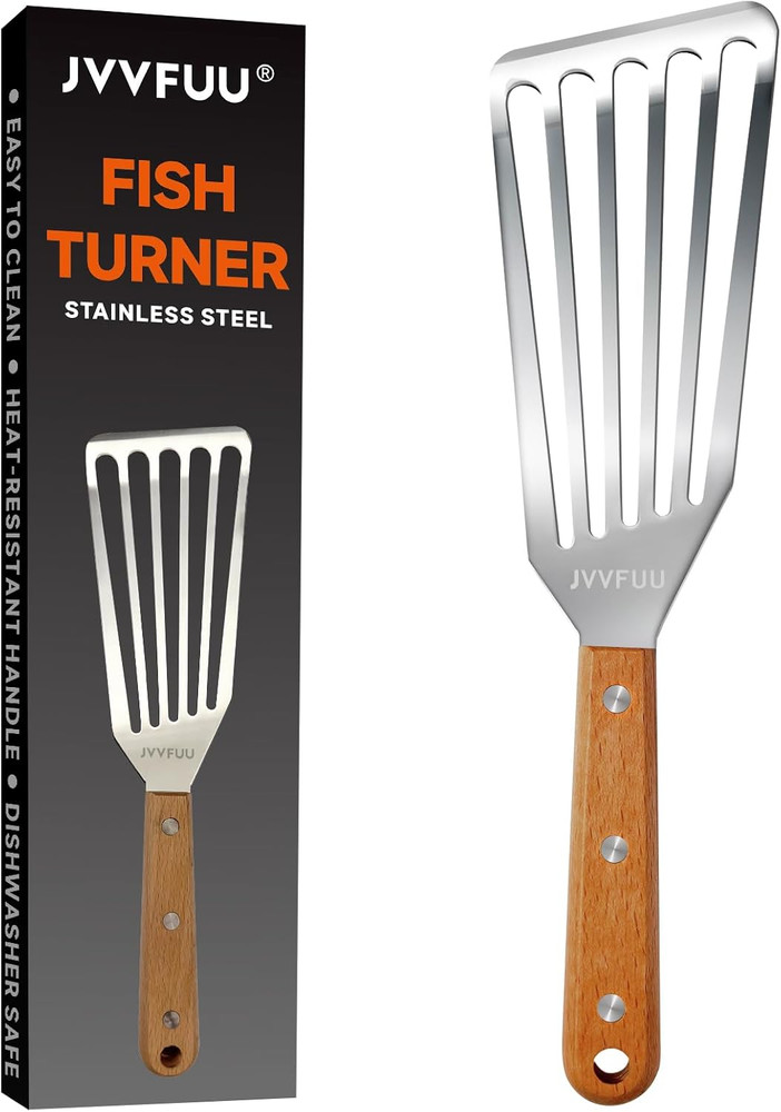 Fish Turner Spatula Stainless Steel 11 Metal Slotted Spatula for Non Stick …