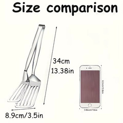 Stainless Steel Steak Clamp Food Clip Tongs Bread Meat BBQ Kitchen Cooking Tool