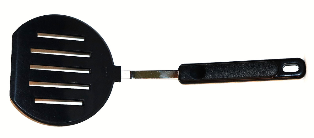 Ekco 400° Spatula Wide Round Nylon Slotted Pancake Turner Black USA