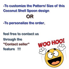 5 Coconut Shell Spoons kitchen tools handmade Eco friendly natural product Table