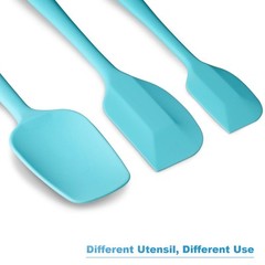 SILICONE SPATULA 3PIECE SET ERGONOMIC HANDLE HIGH HEATRESISTANT SPATULAS NONSTIC