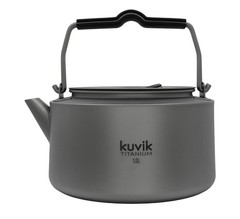 Kuvik Titanium Kettle 1.0L (33.8 oz) – Ultralight and Compact Kettle for Back…