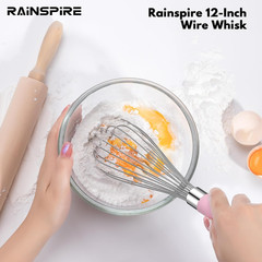 Wire Whisk Stainless Steel, Balloon Whisks for Cooking, Wisk Wisking Tool with S