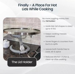 Trivae 4-in-1 Multi-Functional Lid Holder & Pot Stand – Flame Red Kitchen Trivet