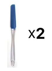 Norpro Blue Silicone Jar/Icing Spatula, 10 ¼ Inches (2-Pack)
