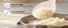 2 Pcs Plastic Rice Paddle,Non Stick Standing Rice Spoon Scooper Spatula,Heat