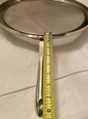 All-Clad Splatter Screen 13” Stainless Steel Grease Oil Mesh Guard Curved Handle