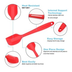 SILICONE SPATULA 4PIECE SET HEATRESISTANT SPATULAS NONSTICK RUBBER SPATULAS WITH