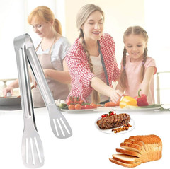 Stainless Steel Kitchen Tongs Serving Utensils BBQ Tongs For Cooking Heavy Duty