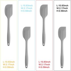 SILICONE SPATULA 4PIECE SET HEATRESISTANT NONSTICK RUBBER SPATULAS WITH STAINLES