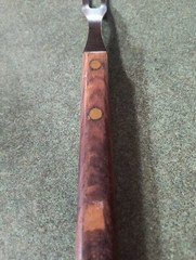 Vintage Ohio China Company Wooden Riveted Serving Meat Fork