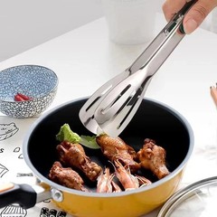 Stainless Steel Steak Clamp Food Bread Meat Clip Tongs BBQ Kitchen Cooking Tools