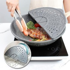 Silicone Splatter Screen For 10 11 and 12 Inch Frying Pan Foldable Splash Guard