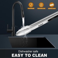 Tongs For Cooking Up to 600 °F Metal Kitchen Tongs 3PCS 7,9,12 Resistant 600 Deg