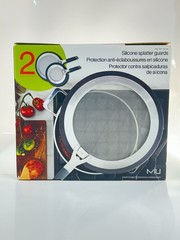 MIU Silicone Splatter Guards Set of 2 10″ & 12″ Frying Pan Splash Screen Cover