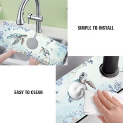 Sink Faucet Absorbing Mat, 2 Pack Drying Mat Around Faucet Sink Splash Guard …