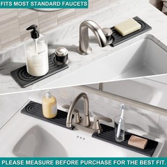 Stone Faucet Mat for Kitchen Sink – Quick Dry Diatomite Sink Splash Guard, Pr…