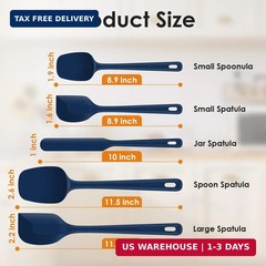 5pcs Silicone Spatula Set Heat Resistant Nonstick Baking Cooking Tools