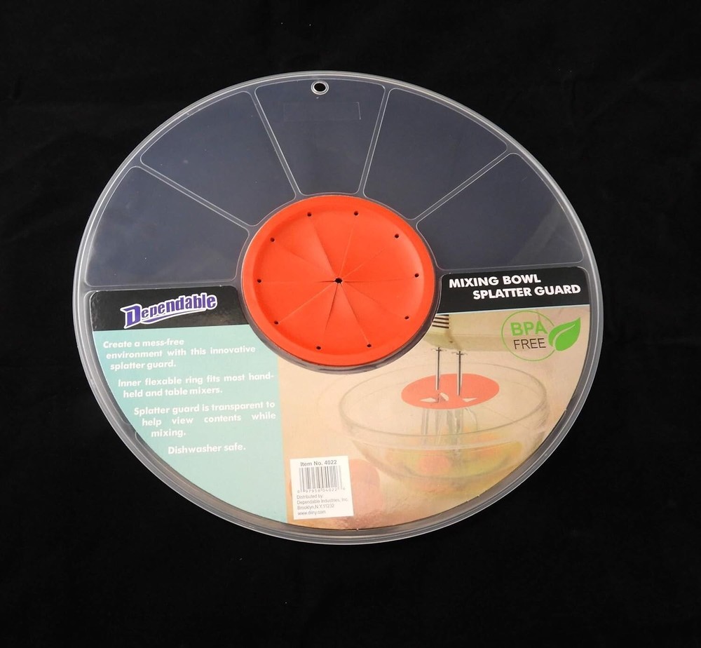12″ Mixing Bowl Splatter Guard BPA FREE Fits Most Hand and Electric Mixers (1)