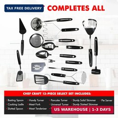 Chef Craft Select Sturdy Masher, 10.25 inch, Stainless Steel/Black