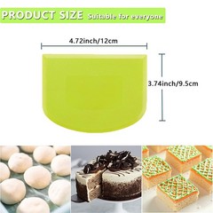 Dough Cutter Dual Pizza Flexible Plastic Bowl Scraper for Bread Sided Pastry