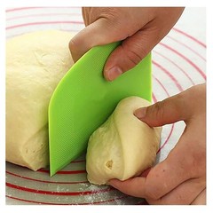 Dough Cutter Dual Pizza Flexible Plastic Bowl Scraper for Bread Sided Pastry
