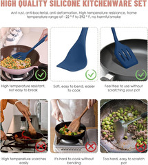 Kitchen Utensils Set-12 Pieces Silicone Cooking Utensils Set (Dishwasher Safe) 3