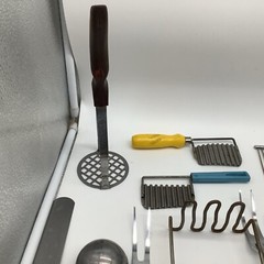 Lot Of 17 Wood Plastic Lucite Farmhouse Kitchen Utensils Masher Spatula Vintage