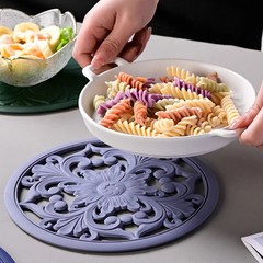 3Pcs Silicone Placemat Set Heat Resistant Bowl Cup Pot Mat Pads Table Decor Mat