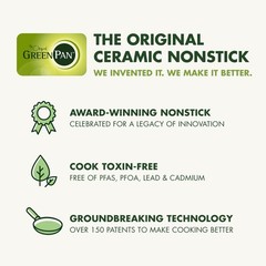 GreenPan Advanced 12” X 15” Electric Skillet with Lid, 7QT Capacity for Famil…
