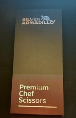 New Out Of box Silver Armadillo Premium Chef Scissors + Silicone Basting Brush