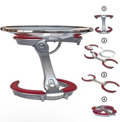 Trivae 4-in-1 Multi-Functional Lid Holder & Pot Stand – Flame Red Kitchen Trivet