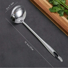 Stainless Steel Colander Soup Spoon Gravy Filter Oil Fat Separator Kitchen Ladle