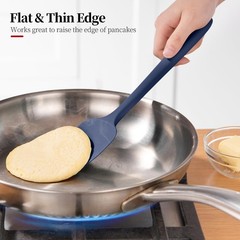 Heat-Resistant Silicone Spoon Spatula Set – Non-Stick, BPA-Free, 600ºF, 3-Piece