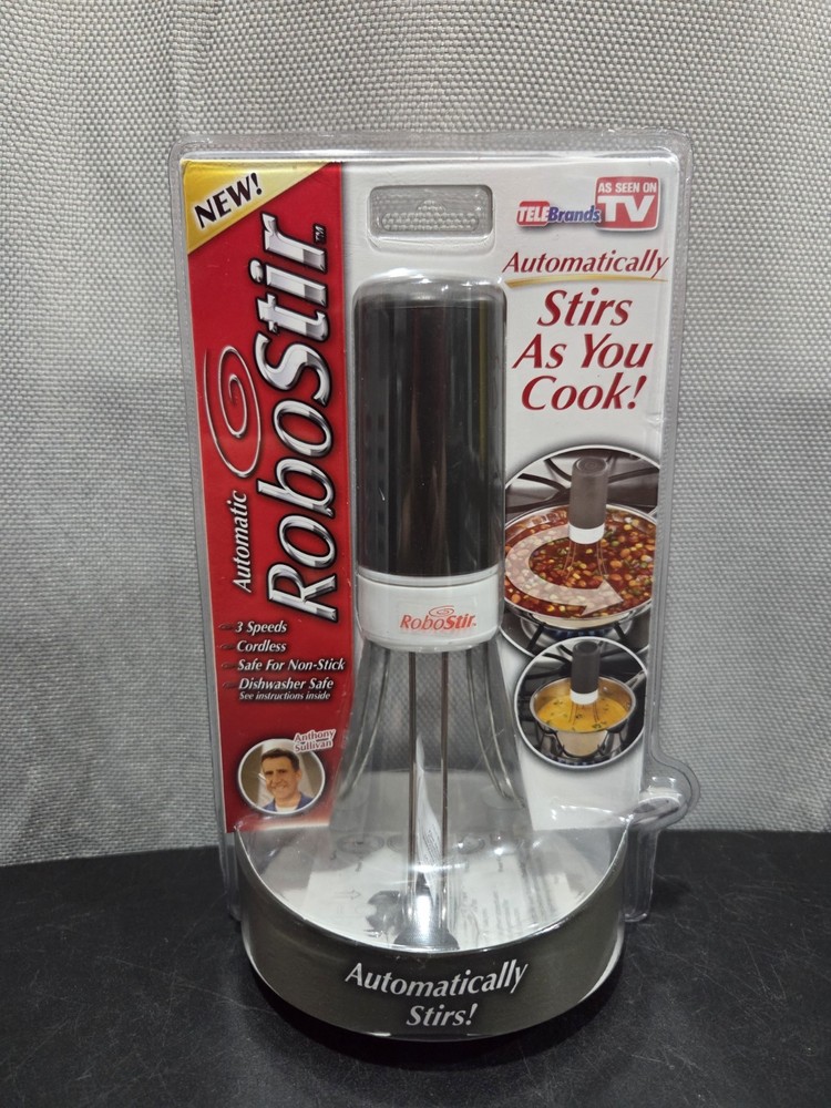 New Robo Stir Automatic Pot Stirrer 3-Speed Cordless Non-Stick As Seen On TV