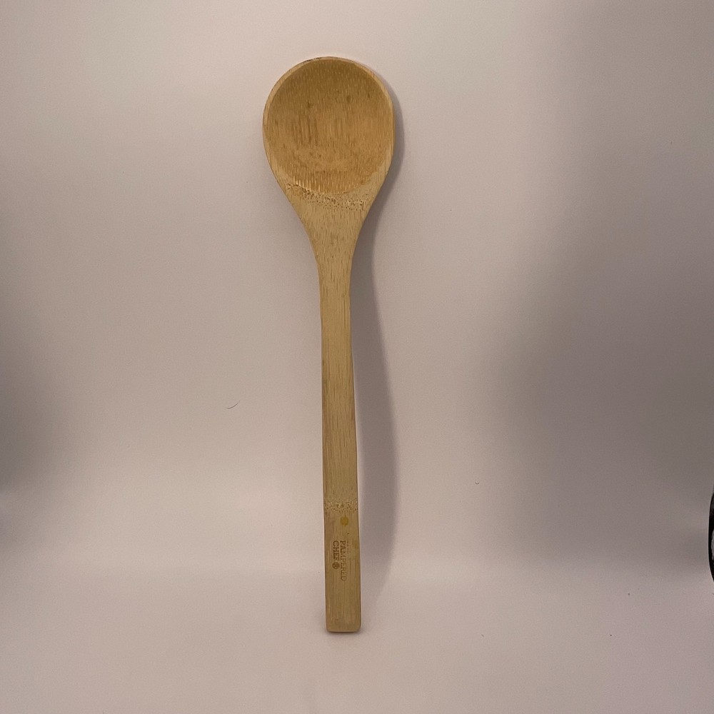 Pampered Chef Spoon Bamboo Wooden Kitchen Tools Mixing Cooking Baking 12″ Round