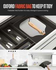 Pizza Peel Aluminum Pizza Spatula, 12 inch Metal Pizza Paddle12″x 14″with Roc…
