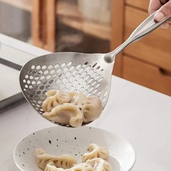 Large Stainless Steel Skimmer Spoon Colander Strainer Ladle Frying Kitchen Tool