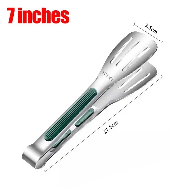 Stainless Steel Steak Clamp Food Bread Meat Clip Tongs BBQ Kitchen Cooking Tools
