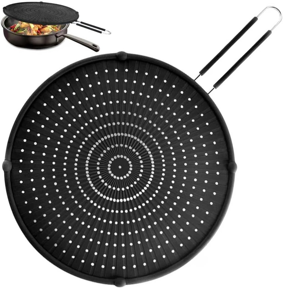 Silicone Splatter Screen for Frying Pan,13inch Grease Splatter