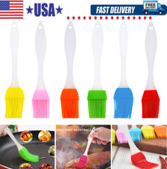 6Pcs Silicone Basting Pastry Barbecue oil Brush for BBQ Basting Kitchen Party US