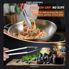 2 Pack Hotec 12 Inch Stainless Steel Locking Kitchen Tongs