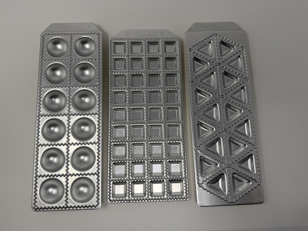 Raviolamp IPS Torino Set of 3 Ravioli Molds Round Square Triangle Made in Italy