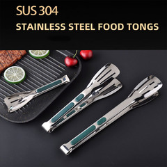 Stainless Steel Steak Clamp Food Bread Meat BBQ Clip Tongs Kitchen Cooking Tool